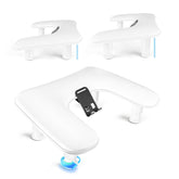 JODSONE U-shaped arm rest with built-in phone holder enables hands-free nail sessions.