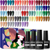 JODSONE gel nail polish set front view showing vibrant color options