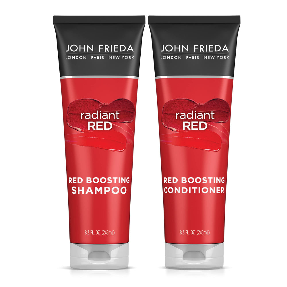 John Frieda Radiant Red Shampoo lather boosts red tones softly.