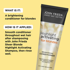 John Frieda Sheer Blonde avocado-oil formula nourishes while preserving color brilliance.