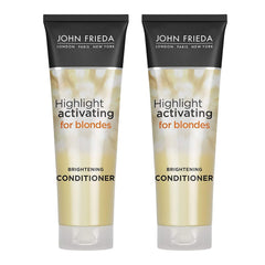 John Frieda Sheer Blonde conditioner bottle for lighter blonde shine and moisture.