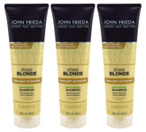 John Frieda Sheer Blonde Shampoo bottle front view for lighter blonde tones.