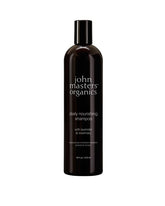 John Masters Organics Daily Nourishing Shampoo bottle for sulfate-free cleansing.