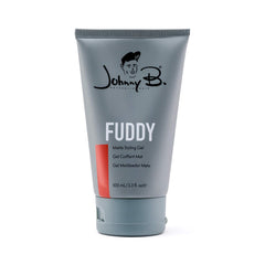 JOHNNY B. Fuddy bottle shows strong hold with natural matte finish