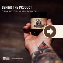 Johnny Slicks original scent woodsy packaging captures amber, teakwood, sandalwood for masculine grooming.