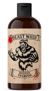 Johnny Slicks Shampoo bottle front promotes rugged daily grooming routine.