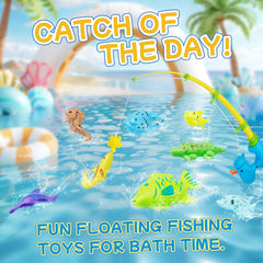 JOI MEW surprise fishing toys inside bath provide interactive fishing during baths