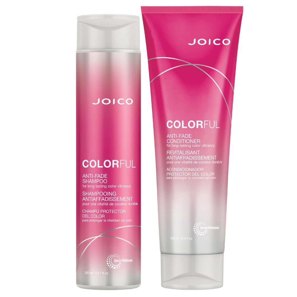 Joico Colorful Anti-Fade Shampoo bottle shows color protection for up to eight weeks.