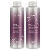 Joico Defy Damage shampoo bottle promotes color longevity with a gentle daily cleanse.