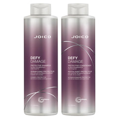 Joico Defy Damage shampoo bottle promotes color longevity with a gentle daily cleanse.