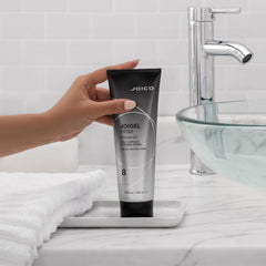 Joico JoiGel Firm Styling Gel close-up highlighting moisture and radiant shine.