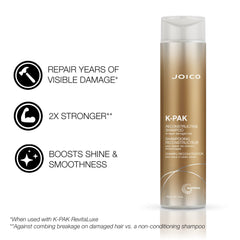 Joico K-PAK daily conditioner tube front for smoother, easier styling.