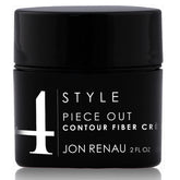 Jon Renau Piece Out Contour Fiber Creme bottle cap for portable styling.