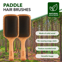 Jorplixy wooden brush cushion—elastic, smooth glide reduces tangles.