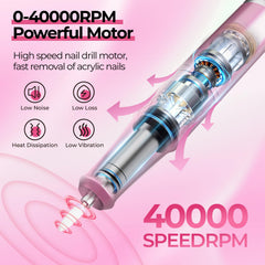 JOSGLOI nail drill LCD display enables precise speed control