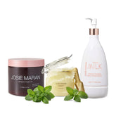 Josie Maran Peppermint Twist collection packaging highlights a glow-ready routine for hydrated skin