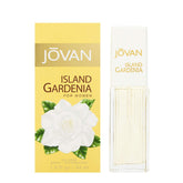 Jovan Island Gardenia eau de cologne bottle with pale golden juice for everyday confidence.