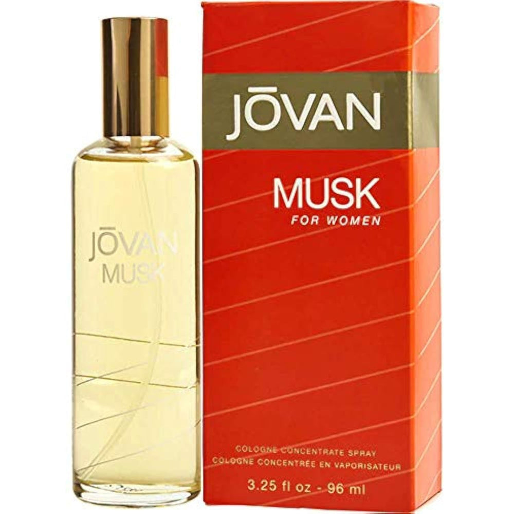 Jovan Musk for Women bottle front, ideal for daily floral-woody scent.