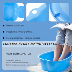 JoyMay foot soak basin full-frontal view displays roomy interior suitable for larger feet.