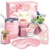 Joyvella rose bath salt in gift basket for relaxing soak