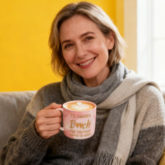 Joyvella self-care basket ceramic coffee mug image for daily hydration during work or tea time.