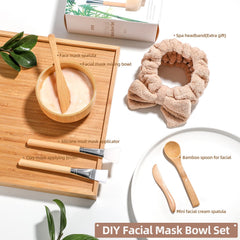 JPNK new DIY six-pack clay mask mixing kit brown bowl close-up for home spa