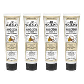 J.R. Watkins Hand Cream Coconut pack4 label highlights daily hydration benefits.