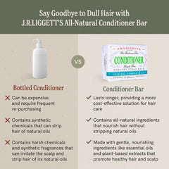 J.R.LIGGETT'S conditioner bar with cocoa butter provides natural shine in the shower.