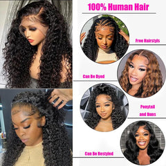 JTMMP 200% density wet and wavy wig demonstrates full natural-looking volume
