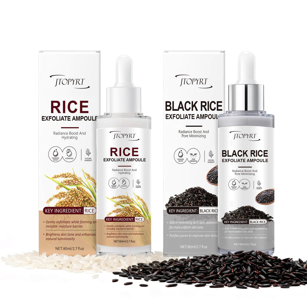 Jtopyrt Glow White Rice Exfoliate Ampoule bottle for gentle daily exfoliation and skin refreshment.