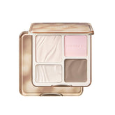 JUDYDOLL Highlight Contour Palette open compact showcases four shade options for versatile looks with on-the-go touch-ups.