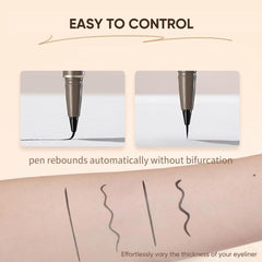 JUDYDOLL Ultra-Fine Eyeliner flexible brush tip ensures smooth application.