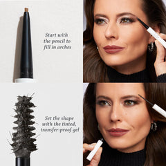 Julep Brow 101 brush and spoolie aiding brow shaping and blending