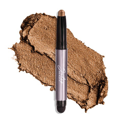 Julep Eyeshadow 101 Bronze Shimmer application close-up shows seamless cream-to-powder finish.