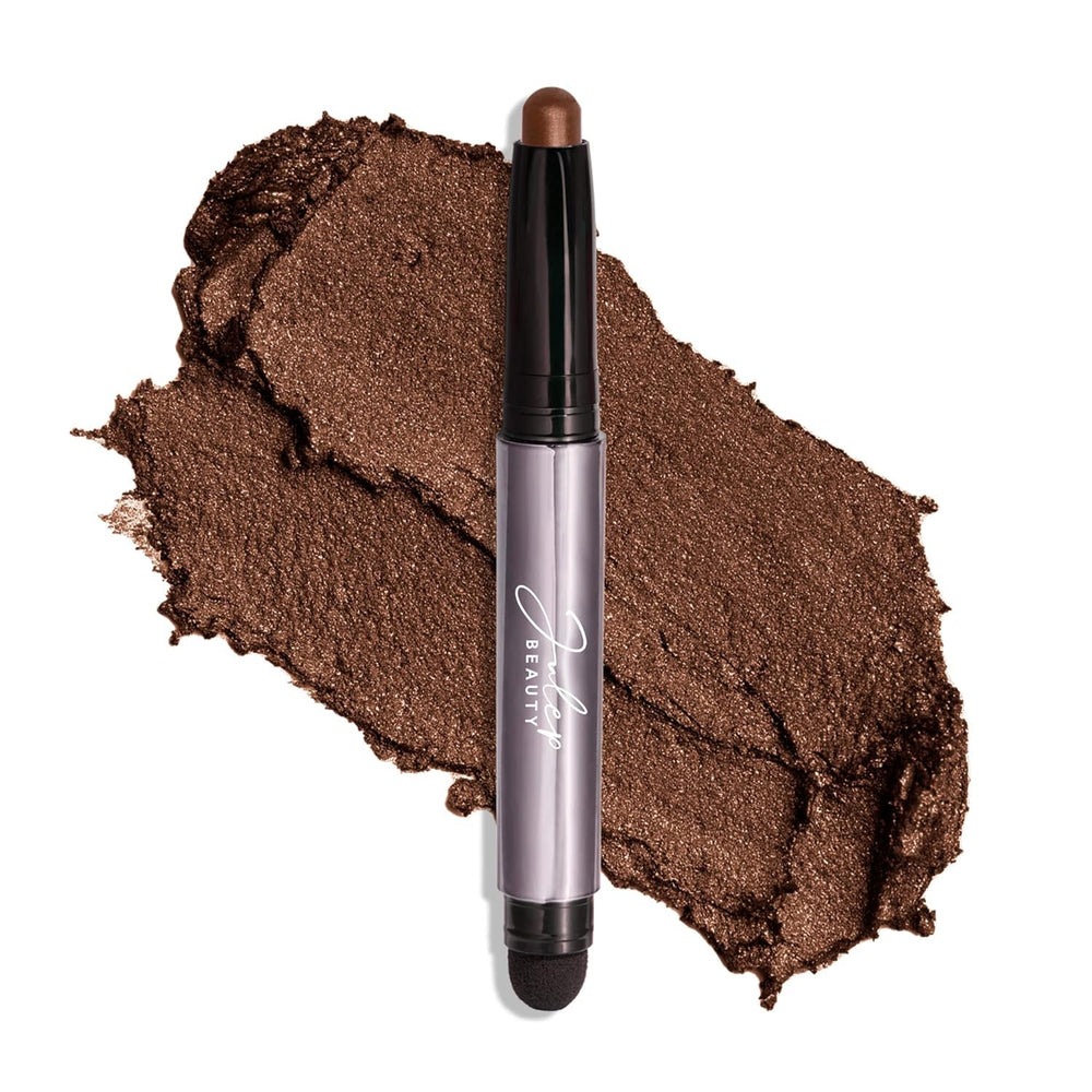 Julep Eyeshadow 101 Cocoa Shimmer compact shows chocolate brown shimmer for everyday glow