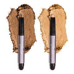 Julep Eyeshadow 101 Duo Bronze Shimmer swatch for long-lasting color