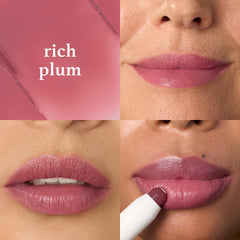 Julep It's Balm Tint Rich Plum packaging-front highlights vegan, cruelty-free gloss finish