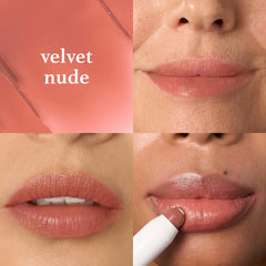 Julep It's Balm Tint Velvet Nude application-glide image shows smooth, buildable color.