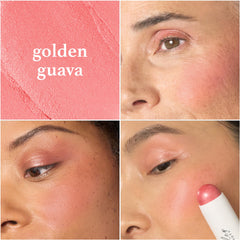 Julep blush stick applying cheek flush with seamless blend