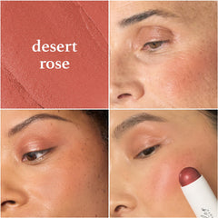 Julep Skip The Brush Desert Rose swirl shows cream-to-powder finish for blending