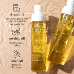 Julep vitamin e cleansing oil rosehip oil as skin-nourishing ingredient detail