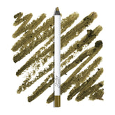 Julep When Pencil Met Gel Golden Olive Shimmer swatch shows rich color payoff and long wear.