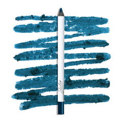 Julep When Pencil Met Gel Regal Teal swatches show rich color for confident lids.