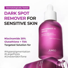 JUMISO Niacinamide 20 Serum texture close-up showing lightweight hydration.