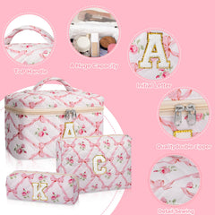 Junesters makeup bag large-size-10x6x6: ample space for cosmetics and skincare essentials.