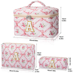 Junesters makeup bag personalized-initial-patch: customizable chic accessory with name initials.
