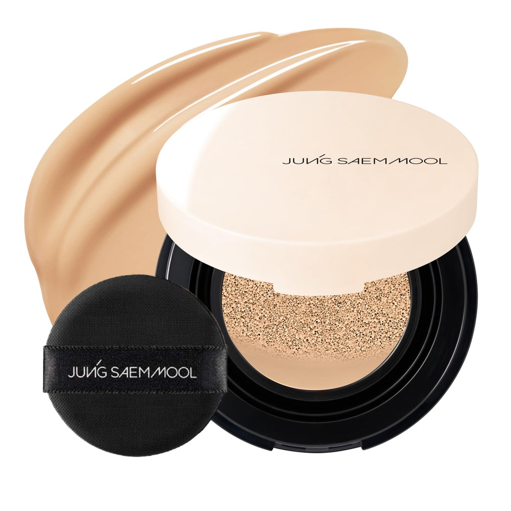 Jung Saem Mool Mini Essential Skin Nuder Cushion compact in Sand 22W provides natural radiant finish