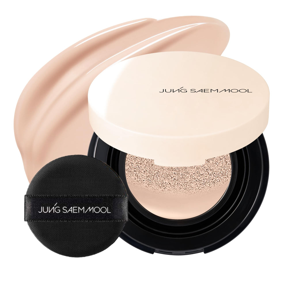 Jung Saem Mool Mini Essential Skin Nuder Cushion Pink Light provides natural radiance and buildable coverage for glow