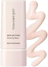 Jung Saem Mool Skin Setting Glowing Base bottle close-up shows radiant hydration for makeup prep