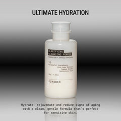JADE clarifying rice powder highlights hydrating base for refreshed skin.